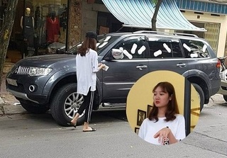 Mẹ cô gái dán băng vệ sinh lên xe ô tô: 