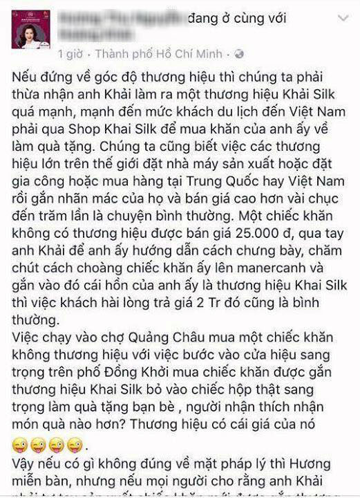 Lùm xùm khăn lụa Khaisilk: Dân mạng có nhiều ý kiến trái chiều