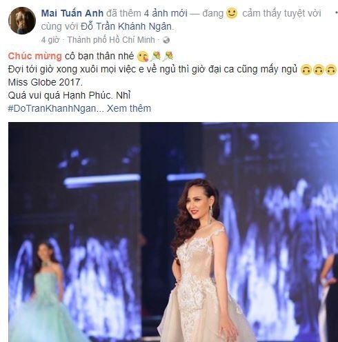 Sao Việt nói gì khi Khánh Ngân đăng quang Hoa hậu Hoàn cầu 2017