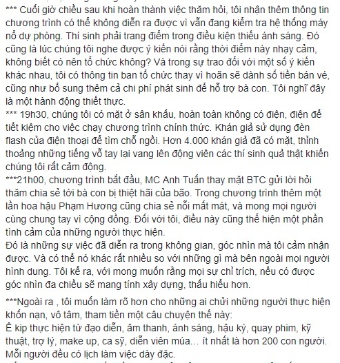 MC Phan Anh lên tiếng xin lỗi vì lùm xùm của Hoa hậu Hoàn vũ Việt Nam 2017 3