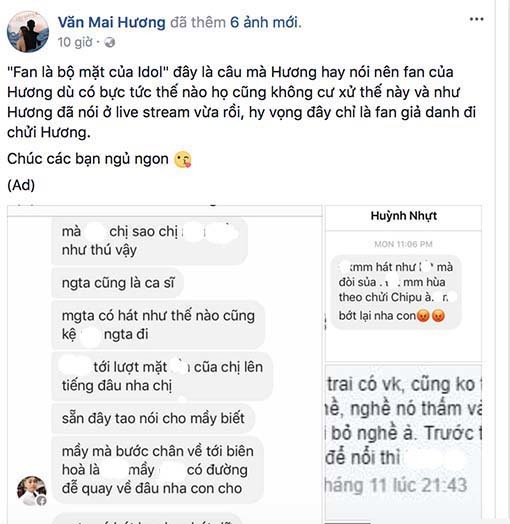 Văn Mai Hương bị fan Chi Pu nhắn tin chửi bới, đe dọa