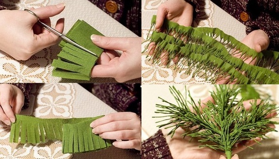 Cách làm cây thông Noel bằng giấy cực đẹp tại nhà4