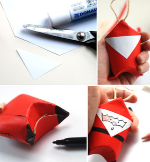 Cách làm ông già Noel dễ thương từ giấy để trang trí Giáng sinh  