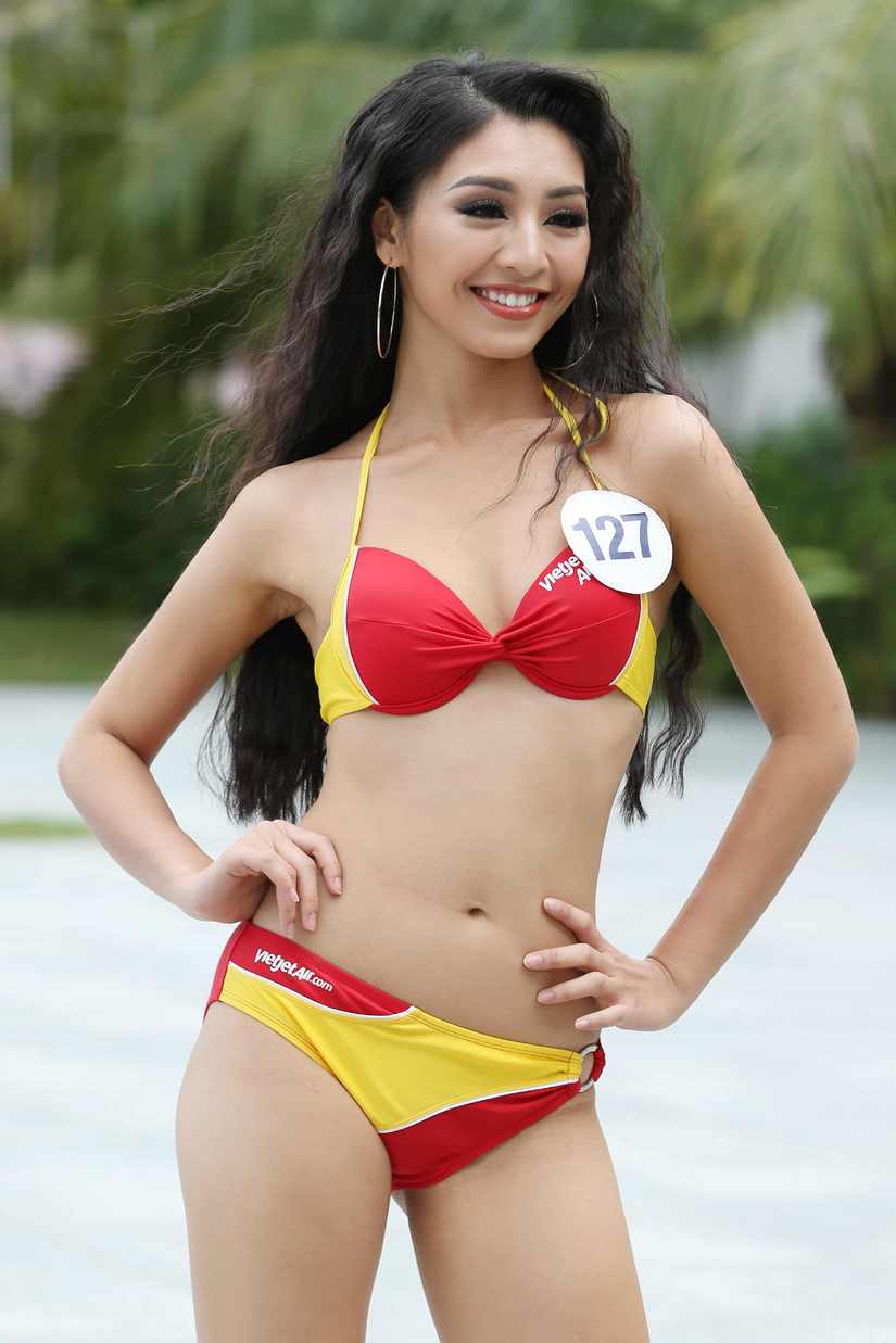 Thí sinh bốc lửa trong phần thi Người đẹp Biển Hoa hậu Hoàn vũ Việt Nam 2017 4