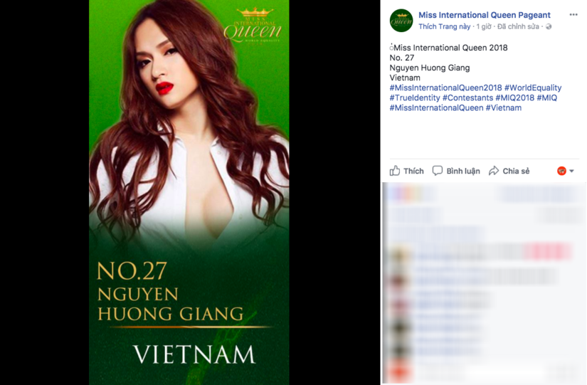 Hương Giang Idol trở thành đại diện Việt Nam thi Hoa hậu chuyển giới 2