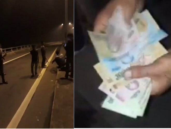 Nhóm thanh niên chặn xe xin tiền trên cao tốc