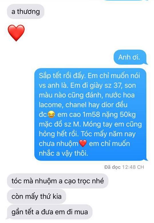 Chị em nhắn tin nhắc nhở chồng trước Tết và câu đáp trả bá đạo11