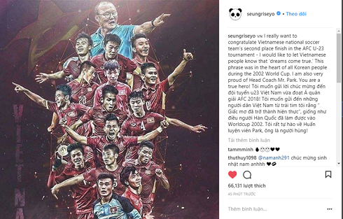Thành viên nhóm BigBang bất ngờ chúc mừng U23 Việt Nam bằng tiếng Việt