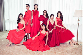 Dàn mỹ nhân Hoa hậu Hoàn vũ lộng lẫy sắc đỏ bên Hoa hậu Dayana Mendoza