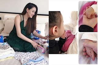 Hé lộ hình ảnh quý tử nặng gần 4kg vừa chào đời của diễn viên Trang Nhung