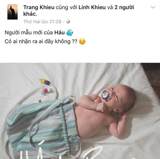 Trang Khiếu bất ngờ tiết lộ đã sinh con trai đã vài tuần tuổi