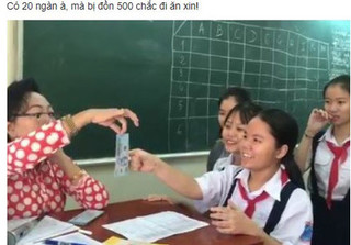 Cô giáo Sài Gòn mừng tuổi học trò kiểu 'thả tiền sang chảnh' khiến dân mạng thích thú
