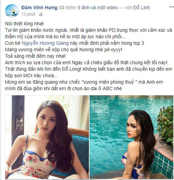 sao Việt đồng loạt gửi lời chúc tới Hương Giang Idol
