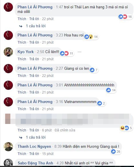 Sao Việt đua nhau chúc mừng Hương Giang đăng quang Hoa hậu chuyển giới Quốc tế 2018