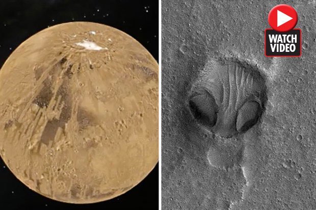 Gương mặt khổng lồ xuất hiện trên sao Hỏa khiến khoa học xôn xao