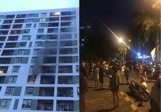 Sài Gòn: Cháy chung cư ParcSpring, người dân hoảng loạn tháo chạy
