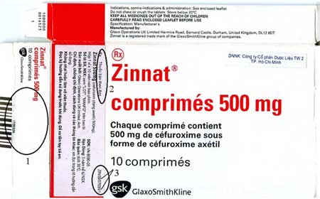 Phát hiện thuốc kháng sinh Zinnat 500 mg giả tại Hà Nội