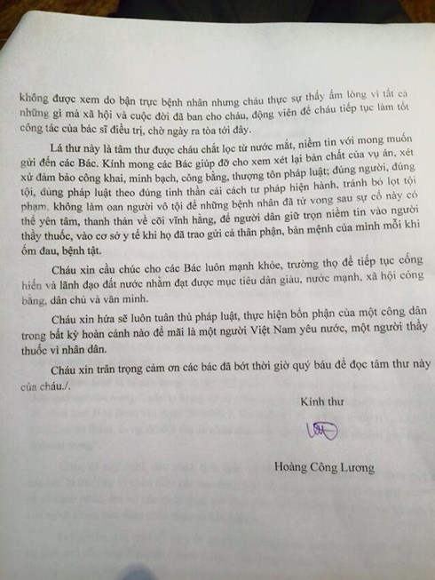 BS Hoàng Công Lương viết tâm thư gửi Tổng bí thư3