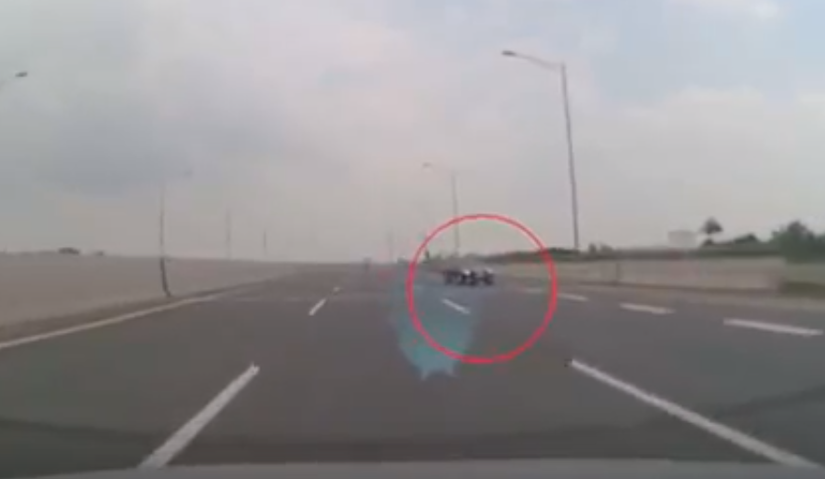 Lại xuất hiện xe ô tô di chuyển ngược chiều trên cao tốc Hà Nội – Hải Phòng