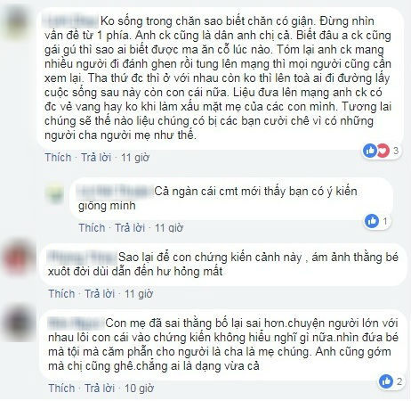 Chồng bế con nhỏ đi đánh ghen3