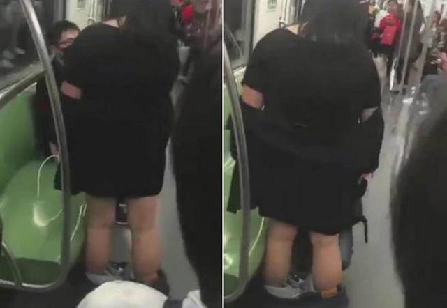 Cô gái tụt quần ngay trên tàu điện ngầm vì cãi nhau với bạn trai