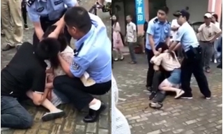 Hôn nhau giữa đường, cô gái cắn chặt lưỡi bạn trai khiến cảnh sát phải dùng xịt hơi cay giải cứu