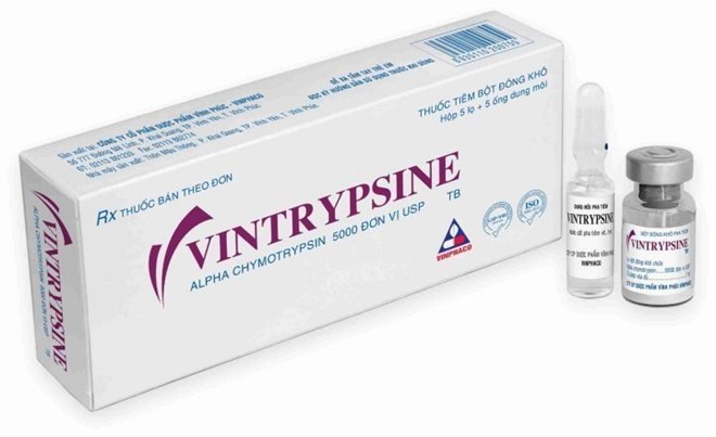 thu hồi thuốc, thuốc bột đông khô pha tiêm Vintrypsine