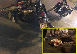 Hà Nội: Hai thanh niên vượt đèn đỏ gây tai nạn khiến một người nguy kịch