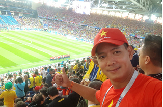 Bình Minh chịu chơi nhất showbiz Việt khi sang Nga xem World Cup 2018