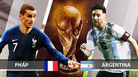 Dự đoán kết quả tỷ số World Cup 2018 giữa đội tuyển Pháp và Argentina