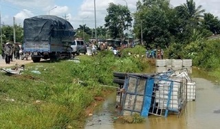 Tai nạn liên hoàn giữa xe tải và xe ba gác khiến 3 người tử vong
