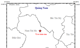 Quảng Nam: Động đất 3,9 độ richter tại thủy điện Sông Tranh 2