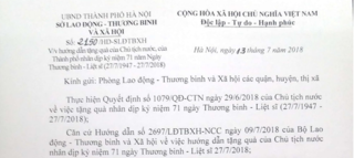 Hà Nội: Nhiều thương binh bị cán bộ 'nhầm' mất 500 nghìn quà 27/7