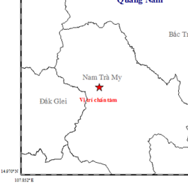 Quảng Nam: 4 trận động đất dồn dập xảy ra chỉ trong một tiếng