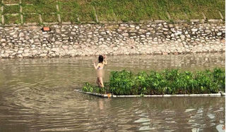 Xác định danh tính cô gái mặc đồ lót nhảy múa giữa sông Tô Lịch
