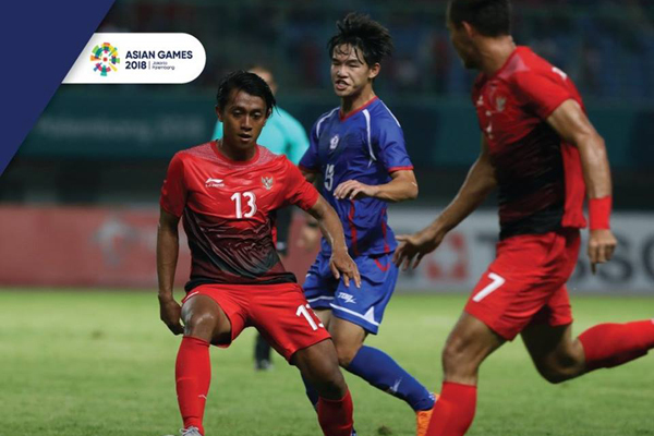 Olympic Đài Loan đã thua thảm bại 0-4 trước đội chủ nhà Indonesia