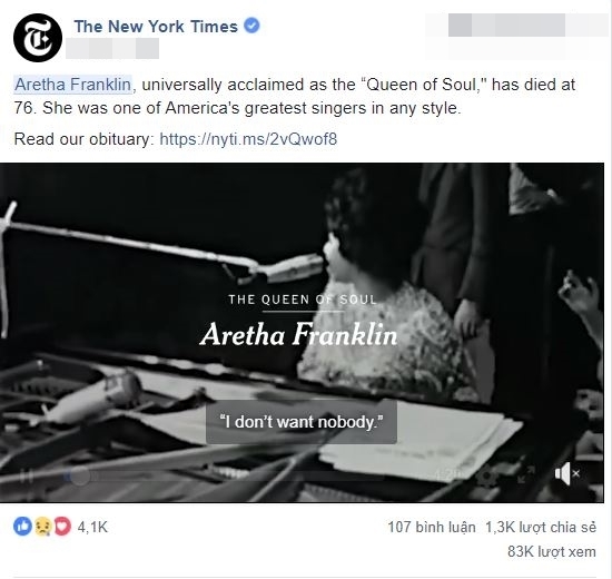 Aretha Franklin, Aretha Franklin qua đời