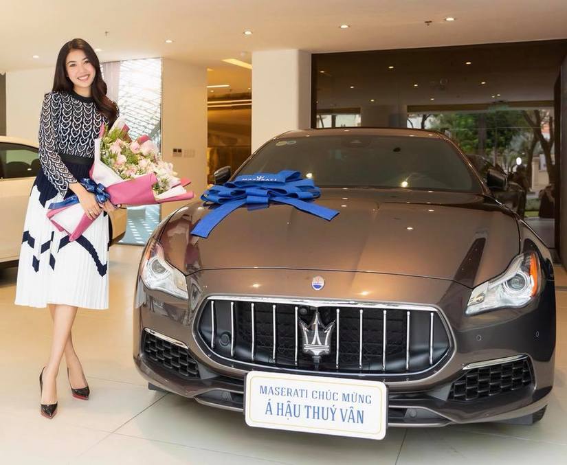 Chiêm ngưỡng chiếc xe Maserati 8 tỷ mà Á hậu Thúy Vân vừa mới tậu