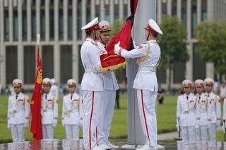 Lễ thượng cờ rủ tại Quảng trường Ba Đình ngày Quốc tang