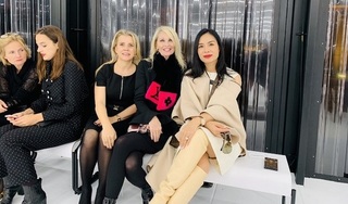 Doanh nhân Lưu Nga ngồi hàng đầu show Louis Vuitton tại Tuần lễ thời trang Xuân Hè Paris
