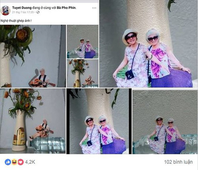 Hình ảnh bà nội 80 tuổi đắp mặt nạ dưa chuột và câu chuyện khiến nhiều cô gái 'chào thua'