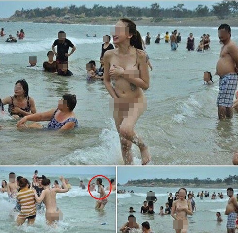 Bất ngờ với danh tính 2 gái xinh khỏa thân tắm biển ở Quy Nhơn3