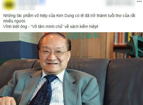 Dân mạng tiếc thương về sự ra đi của nhà văn nổi tiếng Kim Dung6