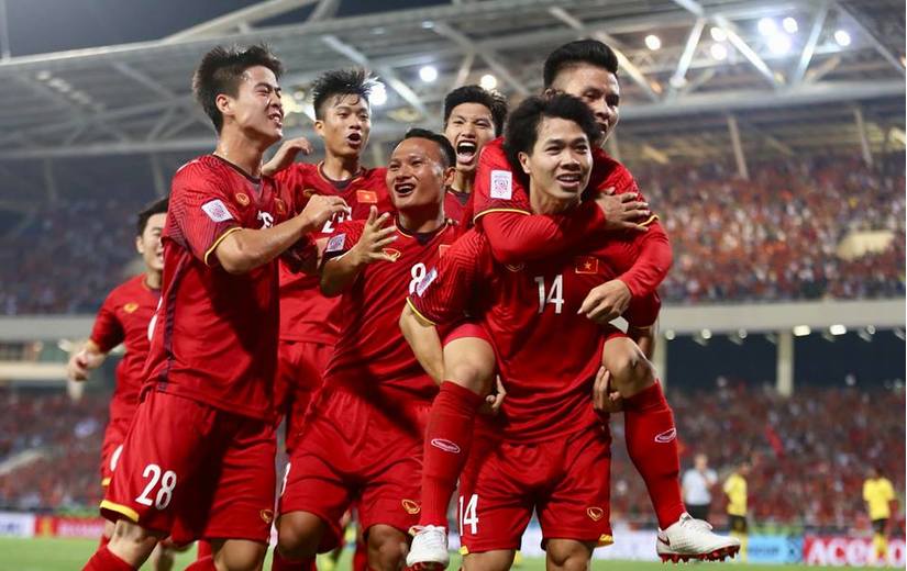 Đội tuyển Việt Nam sau chiến thắng trước Malaysia