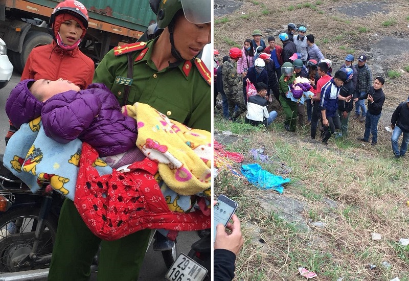 Bé trai 3 tuổi bị bỏ rơi dưới chân cầu ở Bắc Ninh