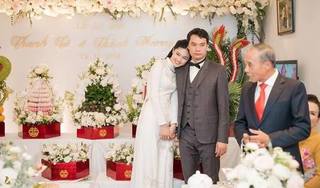 Chùm ảnh Á hậu Thanh Tú e ấp bên chồng đại gia U40 trong lễ ăn hỏi