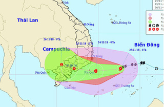 Bão số 9 hướng thẳng vào TP.HCM, sẽ gây mưa lớn ở phía Nam