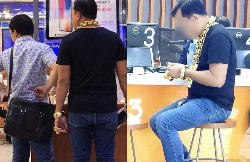 Vị đại gia Sài Gòn đeo 13kg vàng trên người gây choáng