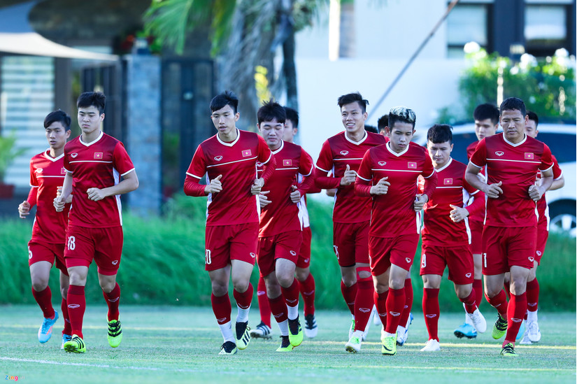 Đội tuyển Việt Nam tích cực tập luyện khi có mặt tại đất nước Philippines