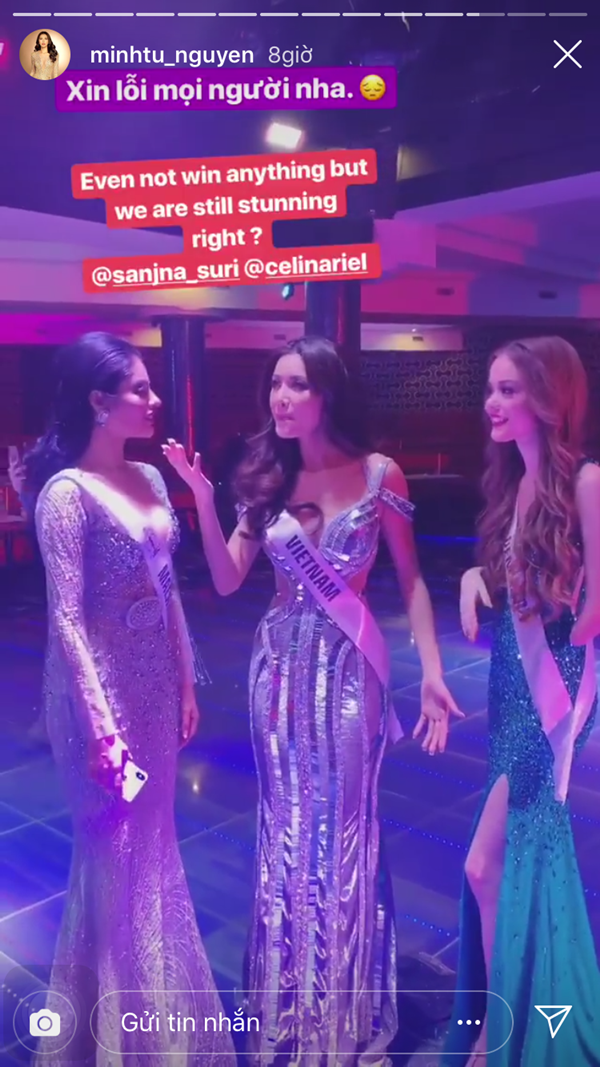 Minh Tú gửi lời xin lỗi sau khi trượt các giải phụ tại Miss Supranational 2018